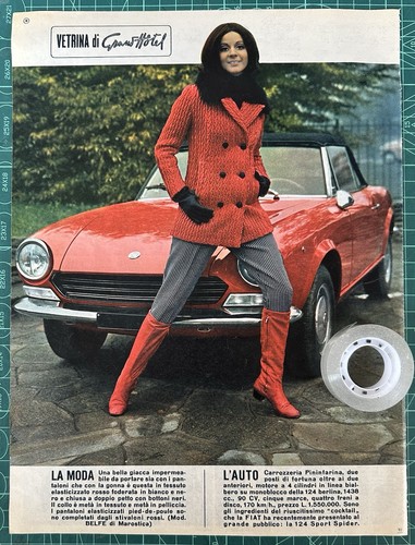 Rara pubblicità fiat 124 - rara,