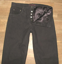 Maddox - Uomo- Jeans IN Pelle/Nabuk Pantaloni IN Pelle IN Nero IN Circa W32/L34