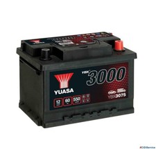 YBX3075 060 Batteria Avviamento Auto Yuasa 60 Ah EN 550A 12V Destra Pronto Uso