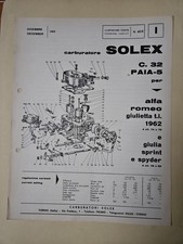 Opuscolo Carburatori Solex