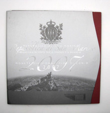REPUBBLICA S.MARINO-SERIE 9MONETE EURO-2007- 5EURO ARGENTO-ZECCA DELLO STATO-FDC
