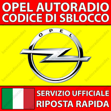 ✅OPEL RADIO CODICE DI SBLOCCO TOUCH & CONNECT ASTRA CORSA MERIVA ZAFIRA✅