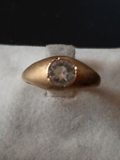 ANELLO UOMO DIAMANTE  PASTA VETRO  FIRMATO " FC" PLACCATO ORO METALLO  ANTICO 