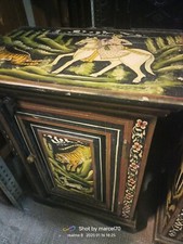 ANTICO STIPO INDIANO DIPINTO A