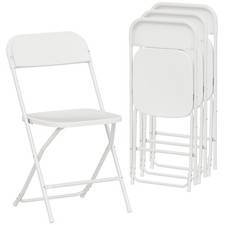 HOMCOM Set 4 Sedie Pieghevoli