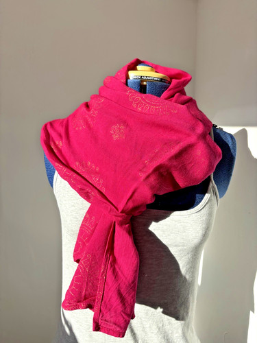 Sciarpa larga bohemien rosa - larga,
