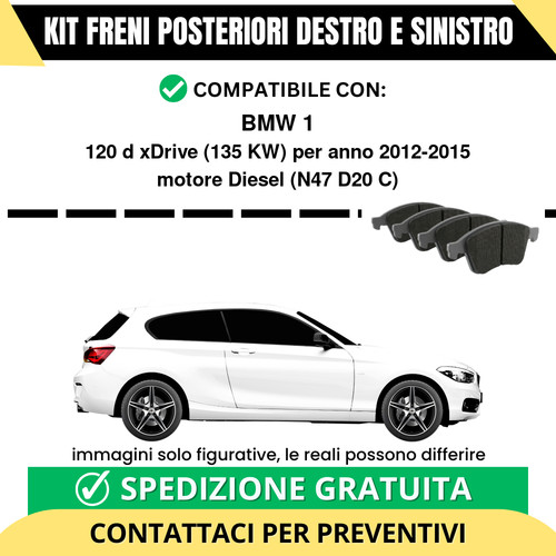 Pastiglie freno posteriori bmw - pastiglie,