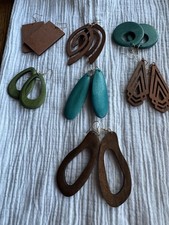 Orecchini grandi in legno di