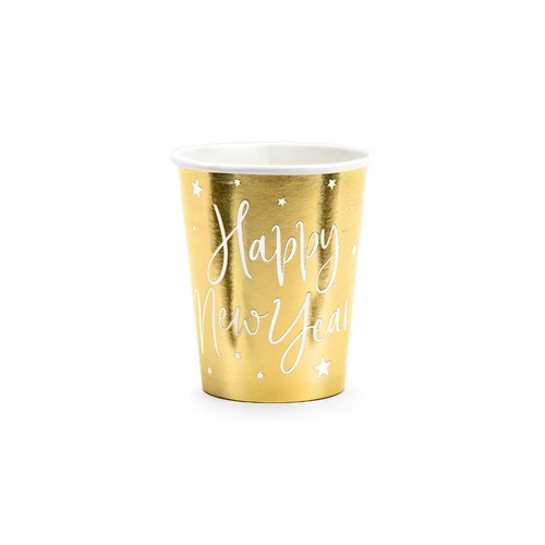 Bicchieri oro happy new - happy, year