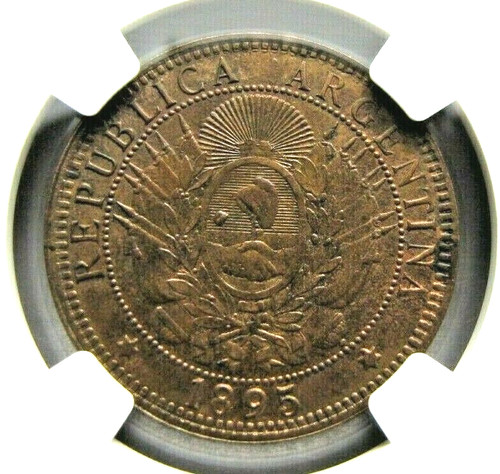 Argentina km33 centavos - argentina, 1895