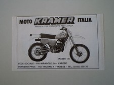 advertising Pubblicità 1980 MOTO KRAMER ER 125