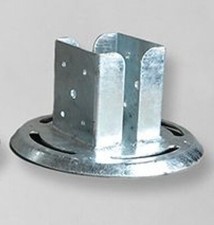 Akifix Geovite Accessorio di appoggio legno sezione quadra fino a 100 mm Zincato