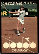cartolina postcard Tennis Diadora Bjorn Borg