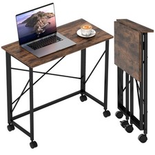 HOMCOM Folding Desk on Wheels
