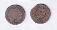 Francia France: 2x Demi Franc