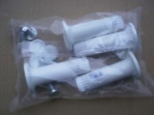 Nr 4 PIEDINI  REGOLABILI IN PLASTICA PER MOBILI CUCINA ARMADIO BIANCO Cm 10 - 12