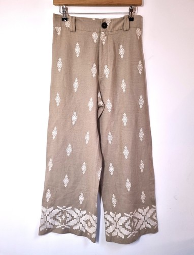 Pantalone zara ricamato taglia - pantalone,