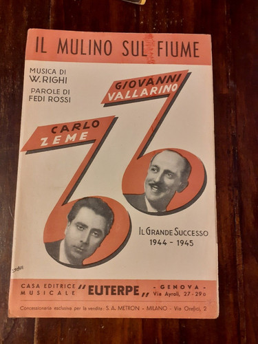 Spartito mulino sul - spartito, il