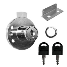 Serratura Cilindro Zama/Acciaio–Sicurezza Ante,Cassetti,Armadietti–Kit 1 o 12 pz
