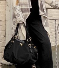 Prada Black Naplak Trimmed