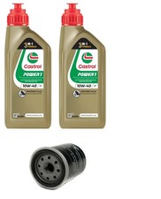 TAGLIANDO PIAGGIO 300 BEVERLY 2 lt CASTROL POWER 1  10W40 FILTRO OLIO PIAGGIO