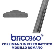 CORRIMANO SAGOMATO IN FERRO BATTUTO PER SCALE PASSAMANO PER INTERNI ED ESTERNI