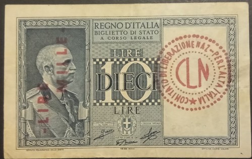 Banconota partigiana cln alta - cln,