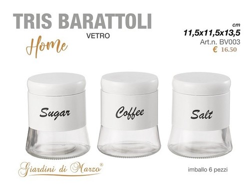 Tris barattoli 650 - 650, ml