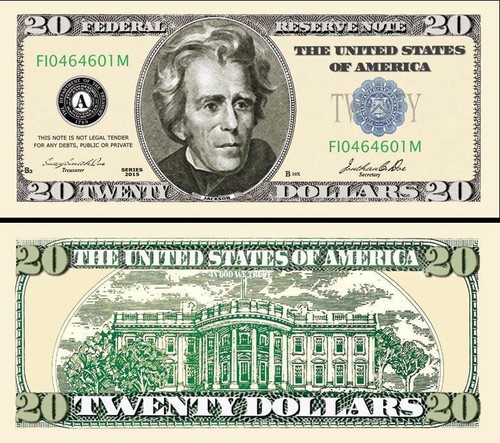 Andrew jackson billet 20 - -,