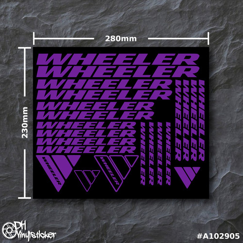 Set adesivi wheeler viola - set,