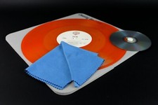 KIT SUPPORTO + PANNO PULIZIA VINILE CD panno FOAM per dischi vinile mix 12" LP