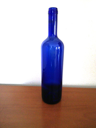 Bottiglia vetro glass - glass, blu