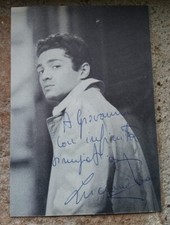 AUTOGRAFO LUCIANO TOMEI SU CARTOLINA EDIBI CANTANTE CON DEDICA 