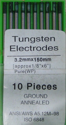 Elettrodi tungsteno puro - tungsteno,