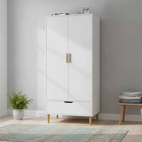 Armadio grande legno - legno, bianco