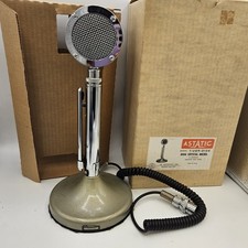 Astatic T-UG9-D104 D-104 Microfono Cristallo - Supporto da Scrivania Usato in Scatola