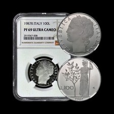ITALIA. 1987, 100 Lire - NGC