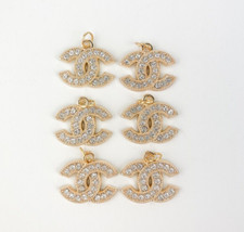 Pulsante 22 mm strass design vintage timbrato | Confezione da 6 pezzi