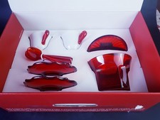 Set da caffè Guzzini Belle Epoque con zuccheriera, piattini e cucchiaini, rosso