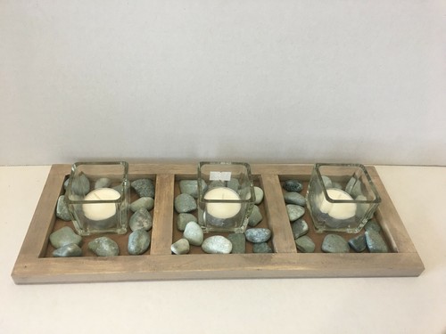 Portacandele zen legno vetro - zen,
