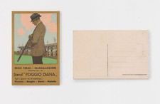 Salsomaggiore Terme Poggio Diana. Caccia tiro piattello. Cartolina anno 1934