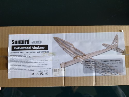 Kit aeromodello veleggiatore