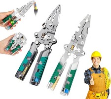 Tuvilo Pinza Elettrica,18 in 1 Spelafili Pieghevole,Tester di Tensione Integrato