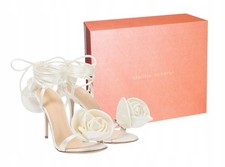 MAGDA BUTRYM sandali tacco doppio fiore RE23 raso taglia 35