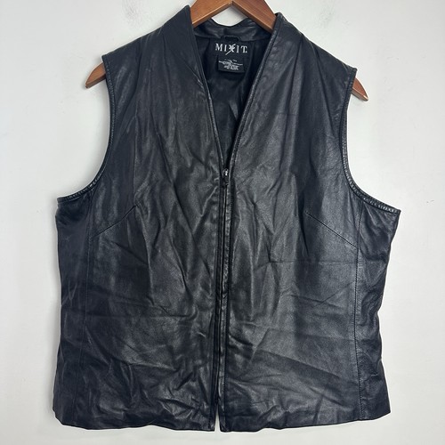 Gilet donna pelle full zip