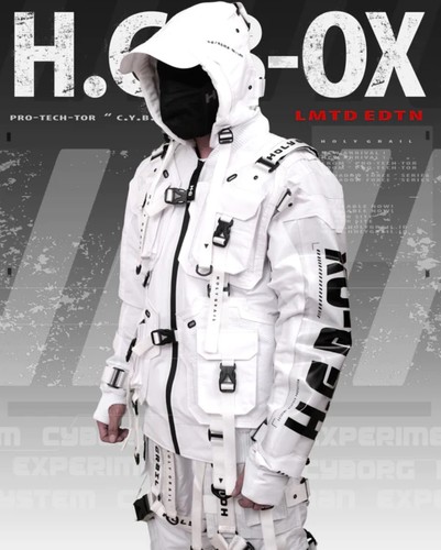 Techwear uomo giacca - techwear, bianca