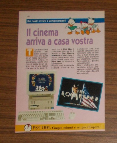 Rara pubblicità ibm 1 - pubblicità, ps/1