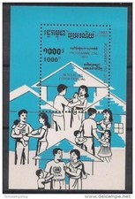 Cambogia 1993 ONU Soldati Ritorno a casa Pace Famiglia Bambini m/s MNH