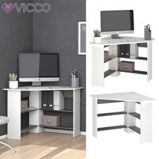 Scrivania angolare da ufficio tavolo da lavoro tavolo da PC Arion bianco Vicco