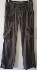 Jeans cargo da donna a vita